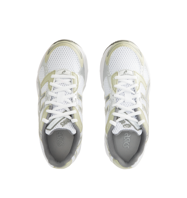 Image 5 of 5 - WHITE - ASICS Gel 1130 Sneaker featuring mesh and leather upper with rubber sole, lace-up front, cushioned textile footbed and lining, GEL technology in the heel and padded low-cut collar.