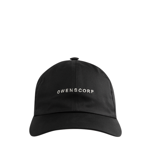 Image 1 of 2 - BLACK - RICK OWENS Baseball Cap featuring text embroidered at face, curved brim and snapback fastening at back. Cotton. Made in Italy.