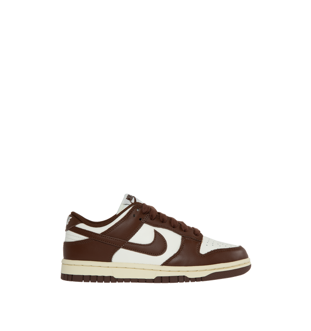 Image 1 of 5 - BROWN - NIKE Dunk Low LX Sneaker featuring lace-up front, signature Swooshes at sides, embossed Air logo at foxing, perforated toe and padded collar with debossed Nike logo at back counter.