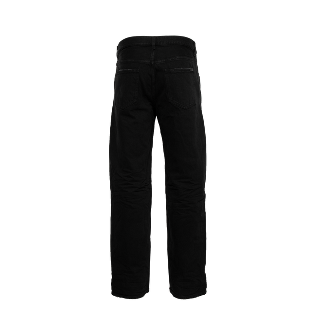 Image 2 of 3 - BLACK - SAINT LAURENT Extreme Baggy Jeans featuring low-rise, five-pocket style, extreme baggy, wide-leg fit and button fly. 100% cotton. Made in Italy. 