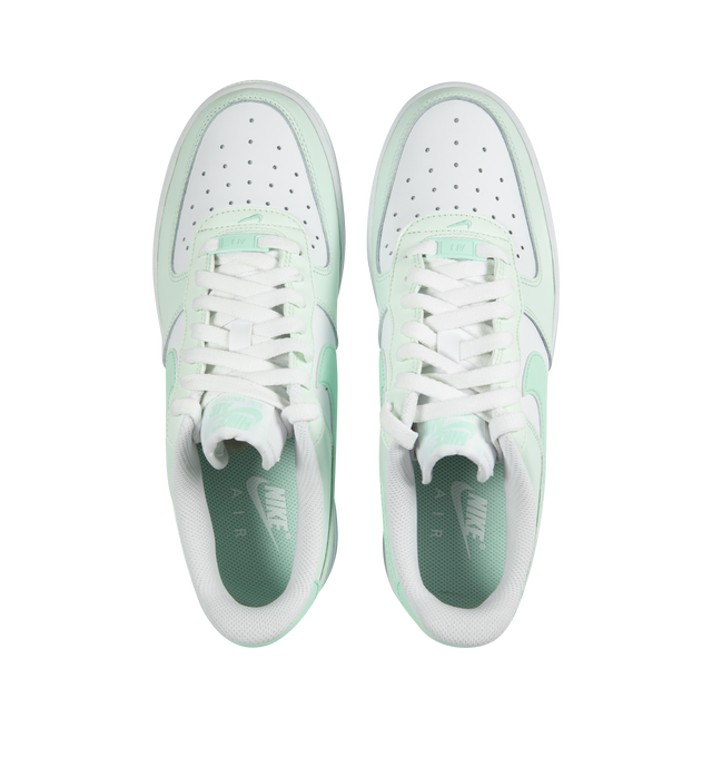 Image 5 of 5 - GREEN - NIKE Air Force 1 '07 Premium featuring padded collar, leather and textile upper, textile lining and rubber sole.