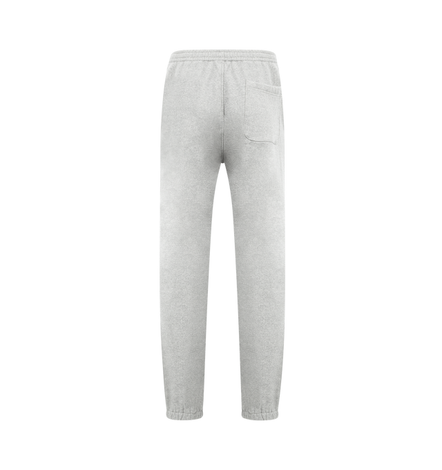Image 2 of 3 - GREY - AURALEE Smooth Soft BD Sweat Pant featuring cotton fabric, elasticated waistband with concealed drawstrings, two slash pocket on sides, welt pocket on back and elasticated cuffs. 100% cotton.