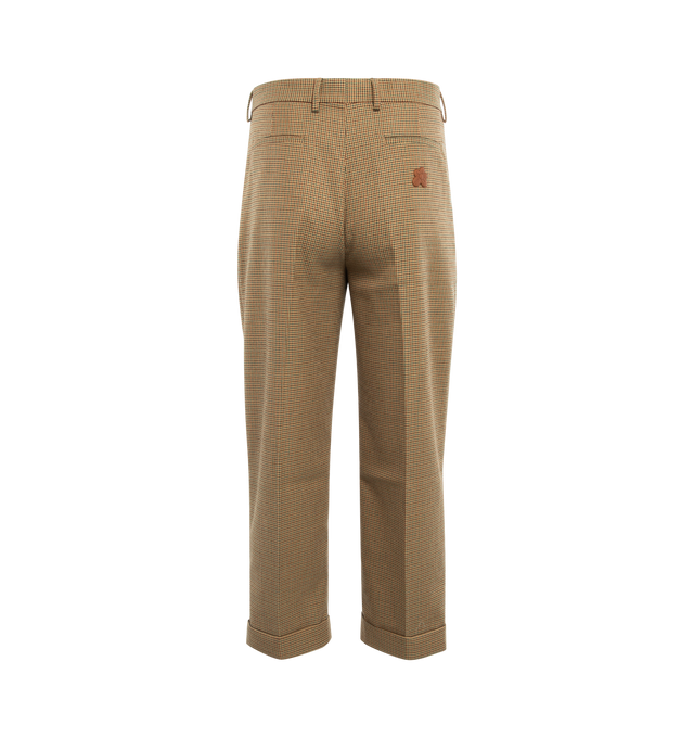 LACOSTE X LE FLEUR TAPERED CHECKED TROUSERS (UNISEX)