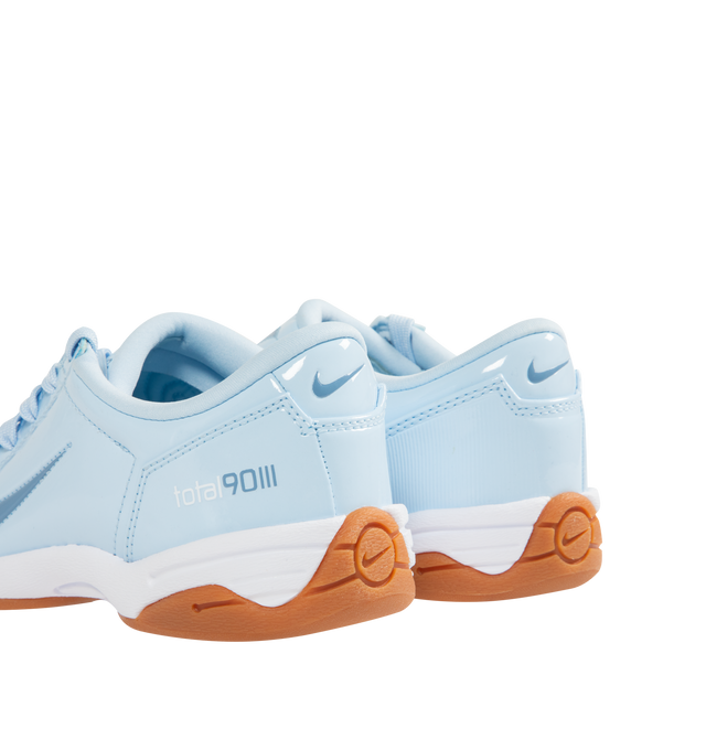 Image 3 of 5 - BLUE - NIKE Total 90 Sneaker featuring authentic soccer style, original quilted upper, asymmetrical lacing, synthetic leather upper with Total 90 logos on each side, rubber outsole and padded collar.