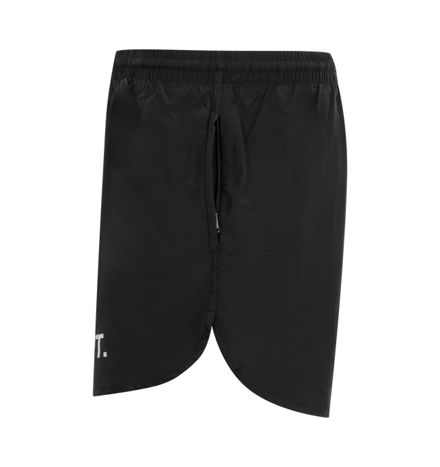 Image 3 of 3 - BLACK - GALLERY DEPT. Active Short featuring elasticized waist, logo print on front hem, relaxed legs, notched hem and pull-on style.