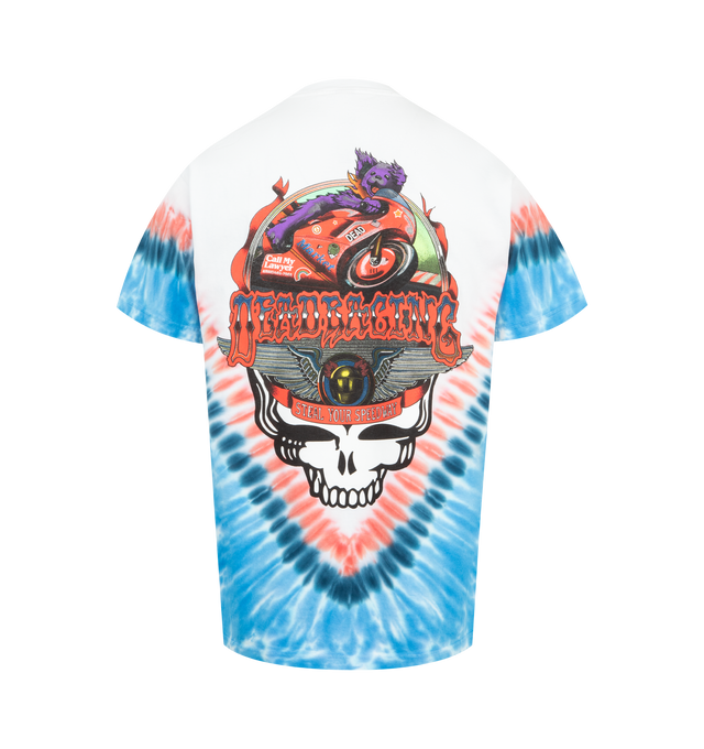 Image 2 of 2 - WHITE - MARKET x GD Tie Dye T-Shirt featuring crew neck, short sleeves, regular fit, tie dye print and graphic on front and back. 100% cotton.