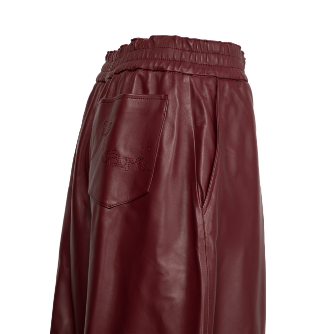 WIDE LEG LEATHER TROUSERS (WOMENS)