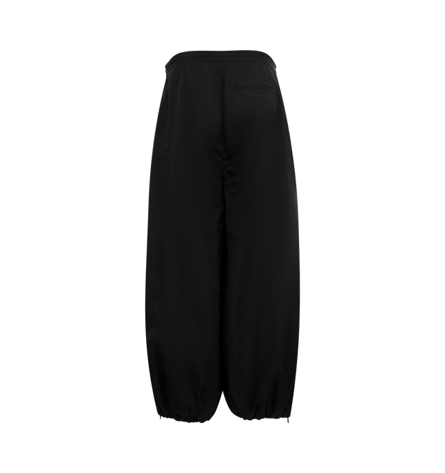 Image 2 of 3 - BLACK - LOEWE Trousers in lightweight technical fabric featuring a balloon silhouette, elasticated zipped cuffs, relaxed fit, regular length, mid waist, loose leg, adjustable drawstring waist, concealed hook fastening and zip fly, slash pockets and Anagram embroidery placed at the front. Cupro. Made in Italy.