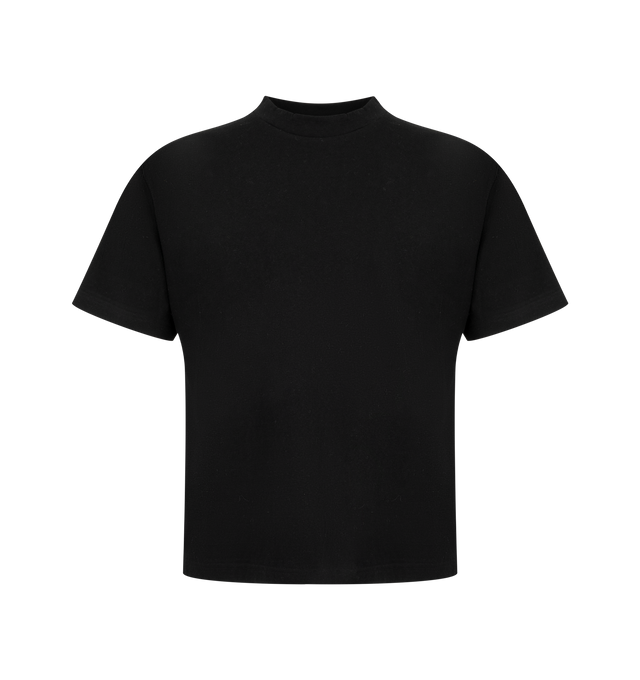 Image 1 of 2 - BLACK - The Row Madoc T-Shirt Top is crafted from soft cotton jersey and features a relaxed boxy silhouette for an elevated take on the classic crewneck T-shirt. Designed with a ribbed neckline and clean, minimalist construction, this designer tee reflects The Row's signature approach to refined everyday essentials. Main Material: 100% Cotton. Fit: Boxy. Neckline: Crewneck with Ribbed Trim. Made in Italy.