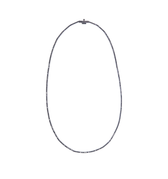 Image 1 of 2 - BLACK - SIDNEY GARBER Lyra Diamond Necklace featuring black diamonds set in delicate bars. Black Diamonds 2.52 Carats. 18k White Gold with Black Rhodium. 15 inches. Hirshleifers offers a range of pieces from this collection in-store. For personal consultation and detailed information about jewelry, please contact our dedicated stylist team at personalshopping@hirshleifers.com.This item may be restricted for online purchase to international clients. For assistance purchasing this item please