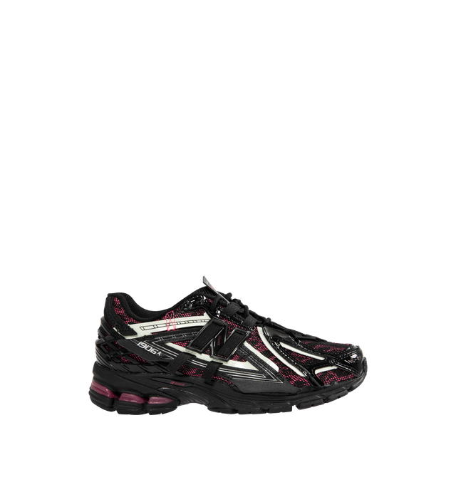 Image 1 of 5 - BLACK - NEW BALANCE 1906A Sneaker featuring mesh upper with synthetic overlays, mesh underlays, ACTEVA LITE midsole cushioning, ABZORB SBS heel cushioning, N-ergy outsole provides superior shock absorption, Stability Web technology, TPU heel cage and rubber outsole.