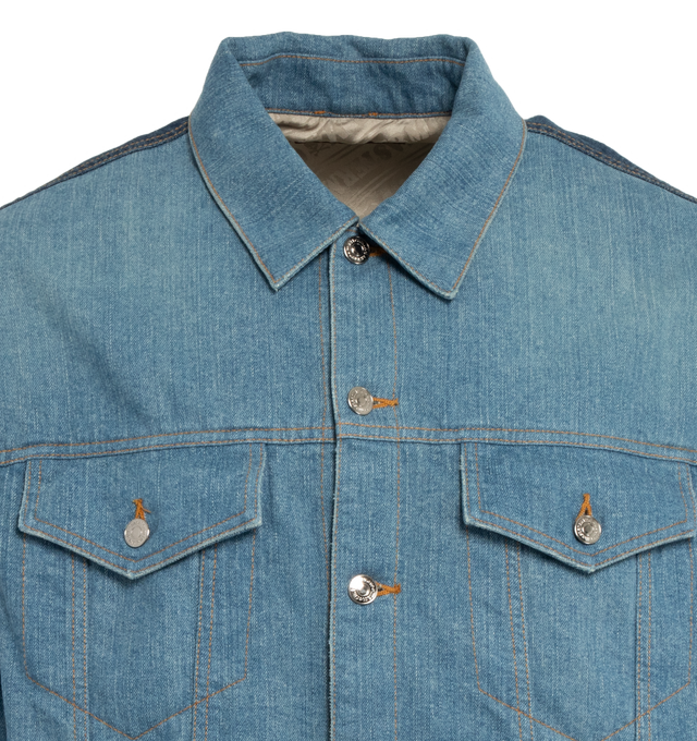 PANELED DENIM SHIRT