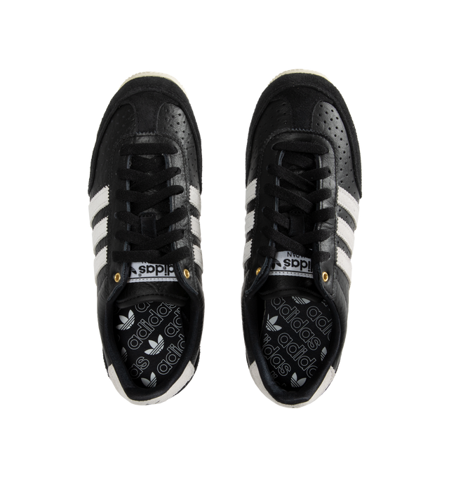 Image 5 of 5 - BLACK - ADIDAS Japan Sneakers are a lace-up style with leather uppers, EVA midsoles, molded heels, and rubber gum soles. Reissued vitage design from a 1964 trainer that appeared in a catalog for that year's global sporting event held in Japan. Unisex style in men's sizes.