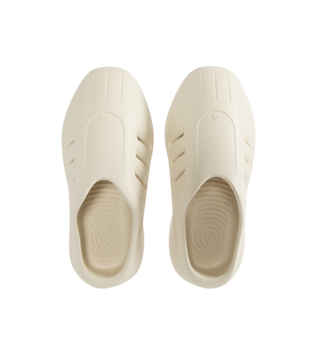 Image 4 of 4 - WHITE - ADIDAS Adifom IIInfinity Mules featuring regular fit, slip-on, molded with a ripple-textured footbed, foam upper and foam outsole.