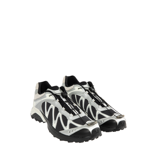 Image 2 of 5 - BLACK - SALOMON XT-Whisper Sneaker featuring textile and synthetic upper, quickLACE, agileChassis System, OrthoLite diecut sockliner, textile lining, anti-debris mesh, chevron lugs and mud contaGRIP.