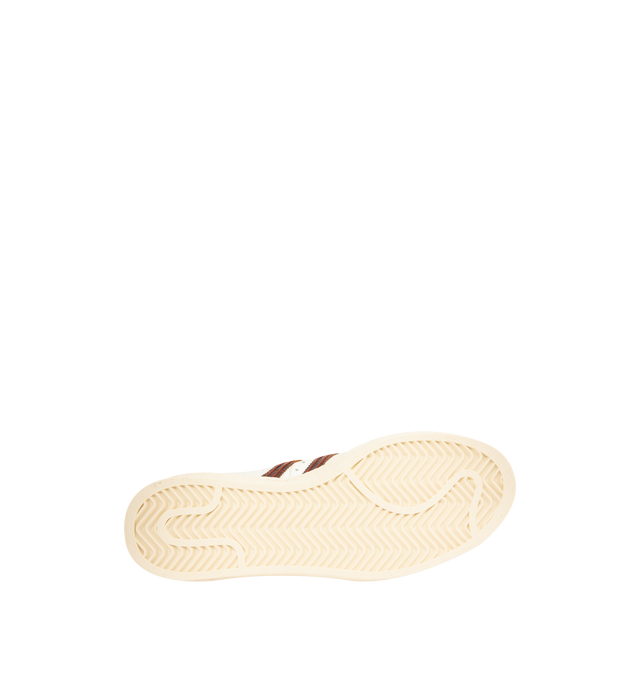 Image 4 of 5 - WHITE - ADIDAS X WALES BONNER Superstar Sneaker featuring leather upper, croc-embossed finish, contrast logo accents, removable insole, textile lining, lace-up closure, round toe and rubber sole.