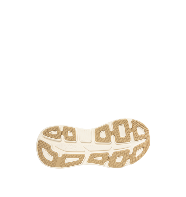 Image 4 of 5 - NEUTRAL - HOKA M Bondi 9 Sneaker featuring engineered mesh upper with rubber sole, lace-up front, foamed EVA midsole and increased stack height for maximum cushioning, zonal breathability, reflective detailing and cushioned tongue and collar.