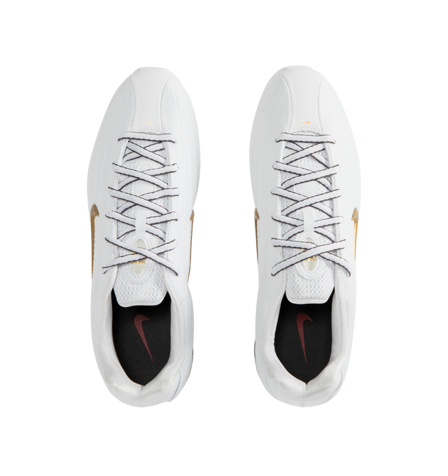 Image 5 of 5 - WHITE - NIKE Shox Z Sneaker featuring a slim, low-profile shape, textile upper, synthetic leather accents, Nike Shox columns, circular Waffle outsole, foam midsole and rubber outsole.