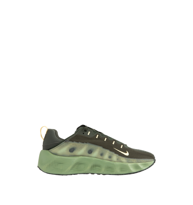 Image 1 of 5 - GREEN - NIKE Ava Rover Sneaker featuring a stacked ReactX midsole, ultralight outsole, breathable upper, mudguards wrap around the lightweight upper to help you feel locked in, perforations on the top of the shoe enhance breathability, oversized midsole made with performance-level ReactX foam for ultra-comfortable cushioning, a thin layer of rubber on the outsole and reflective finish.