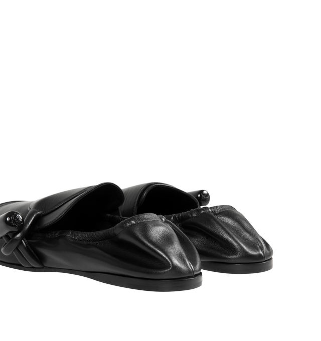 Image 3 of 4 - BLACK - LOEWE Toggle Loafer in shiny smooth calfskin with a signature lacquered toggle embellishment on the upper, engraved Anagram on toggle embellishment and padded leather insole. Shiny smooth calf. Made in Italy.