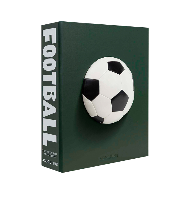 Image 1 of 4 - GREEN - Assouline Football: The Impossible Collection is a luxury coffee table book that celebrates the 100 most defining moments in the history of the world's most beloved sport through expert storytelling, rare photography, and archival imagery. Written by acclaimed football journalist Rory Smith, this handcrafted Ultimate Collection volume traces the evolution of the beautiful game from Pel to Messi, iconic World Cup moments, and the rise of the Premier League. Presented in a luxury rubber