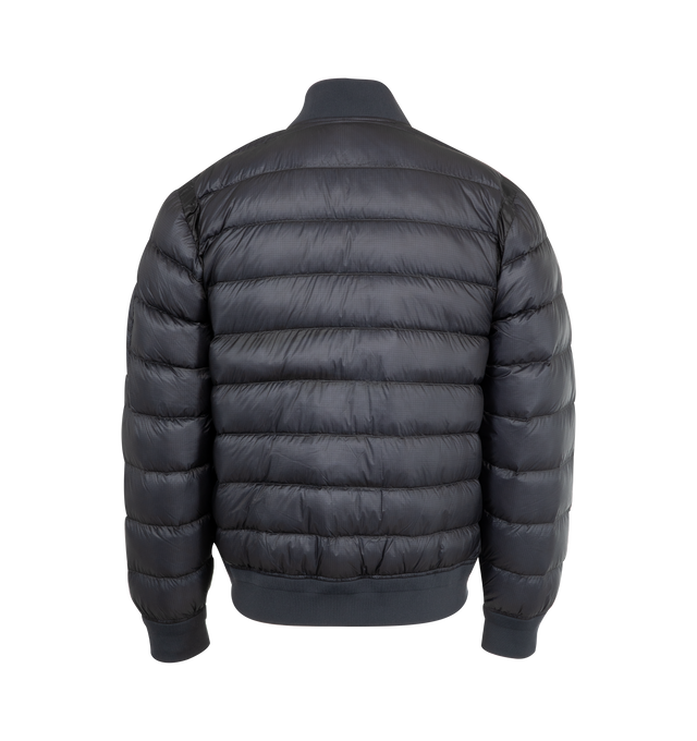 Image 2 of 3 - BLUE - C.P. COMPANY Medium Jacket in DD Shell featuring an adjustable hood, full-zip closure with two-way zip, side zip pockets, ribbed cuffs, adjustable fit and pocket detail with lens on the sleeve.