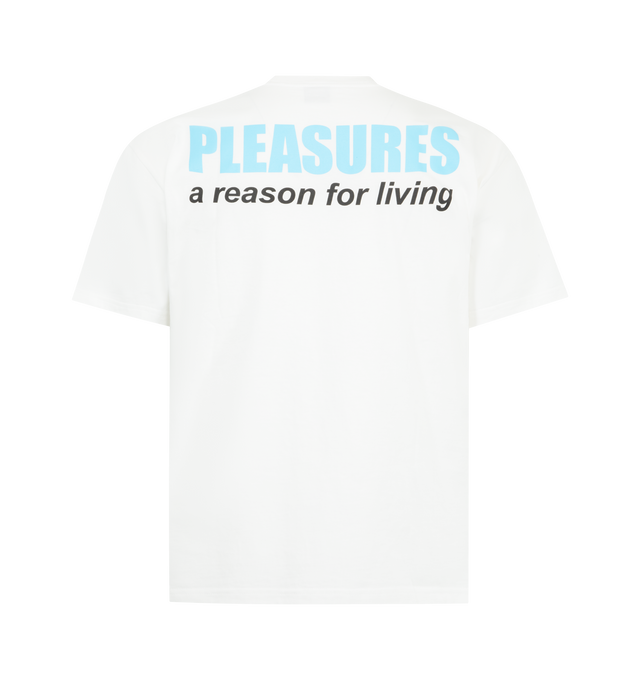 Image 2 of 2 - WHITE - PLEASURES Decay Tee featuring relaxed fit, short sleeves, crew neckline and screen-printed graphics. 100% cotton.