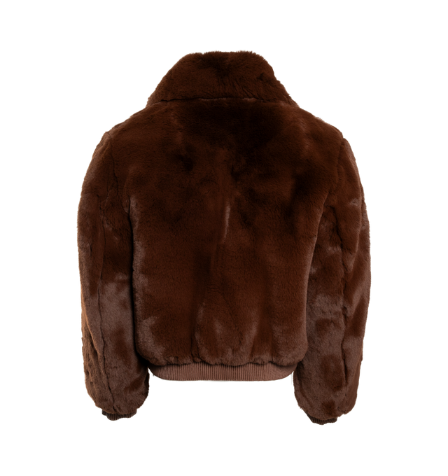 CROPPED FAUX FUR ZIP BLOUSON (MENS)