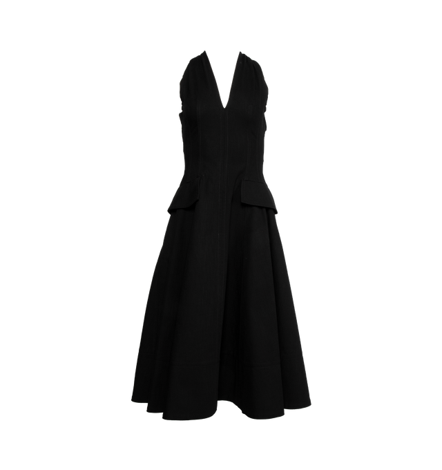 TEXTURED COTTON MIDI DRESS