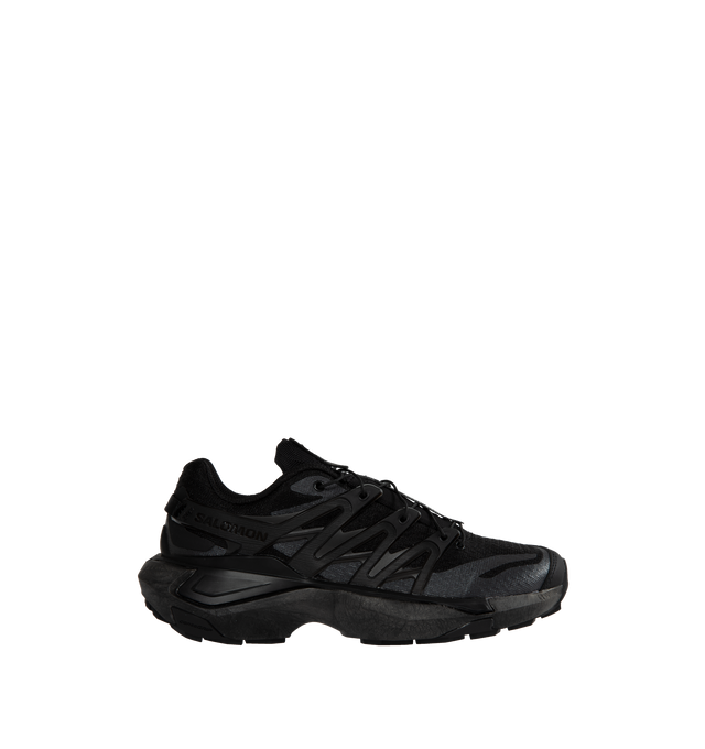 Image 1 of 5 - BLACK - SALOMON XT-6 Advanced Sneaker featuring a mesh base with tonal TPU overlays, quicklace lacing system, Salomon branding is found on the tongue and heel and a lugged Contagrip outsole. 