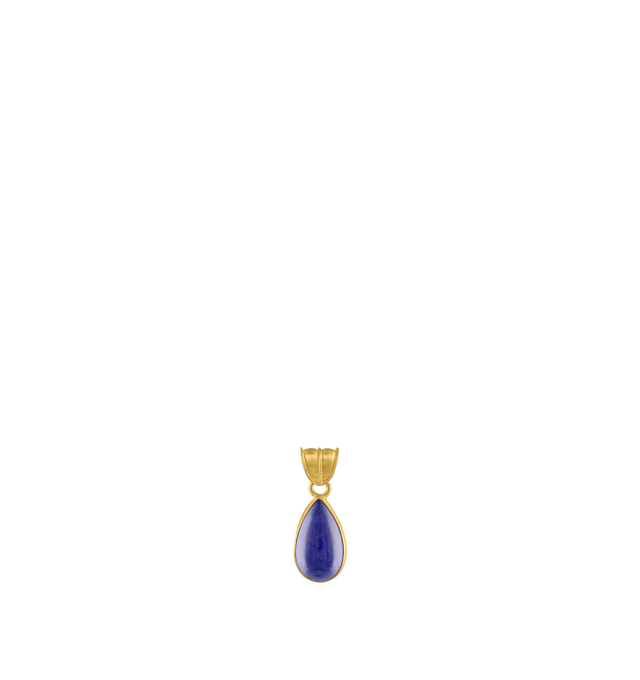 Image 1 of 1 - BLUE - PROUNIS Small Tanzanite Tear Pendant featuring Tanzanite and 22K gold. 28mm x 12mm. Hirshleifers offers a range of pieces from this collection in-store. For personal consultation and detailed information about jewelry, please contact our dedicated stylist team at personalshopping@hirshleifers.com.