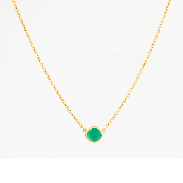 Image 1 of 1 - GOLD - ELI HALILI Emerals Pendant Necklace featuring 22k gold, 1.39ct double rose cut emerald on an 18" gold chain. Hirshleifers offers a range of initial pieces from this collection in-store. For personal consultation and detailed information about jewelry, please contact our dedicated stylist team at personalshopping@hirshleifers.com. This item may be restricted for online purchase to international clients. For assistance purchasing this item please contact our dedicated stylist team at pe