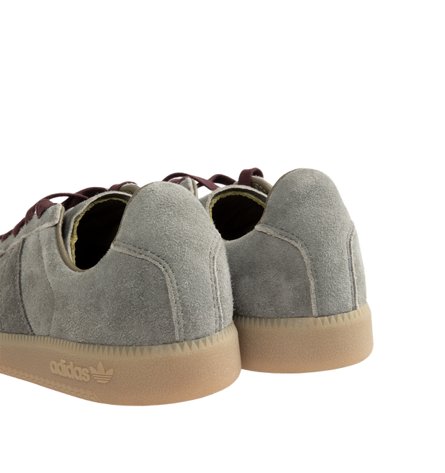 Image 3 of 5 - GREY - Adidas Mens BW Army Shoes are crafted from premium suede. Features a regular fit, lace-up closure, leather sockliner, rubber outsole, and adidas logo detailing on the tongue, sockliner, and tooling. Upper: Suede ; Outsole: Rubber. Made in Vietnam.