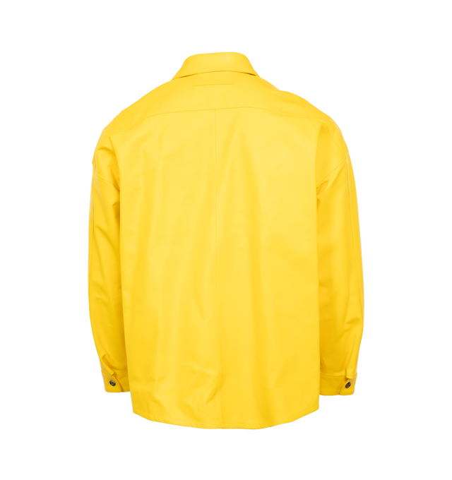 LEATHER BUTTON-FRONT SHIRT (MENS)