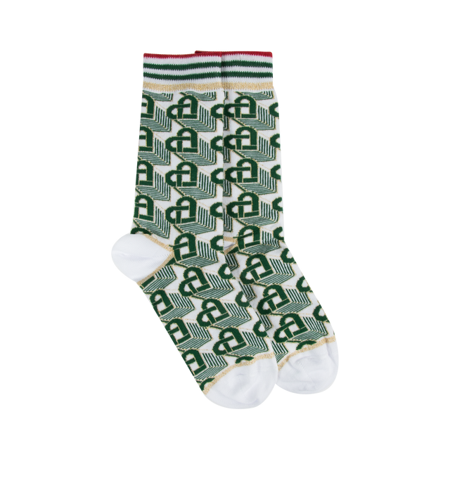 HEART MONOGRAM CREW SOCK