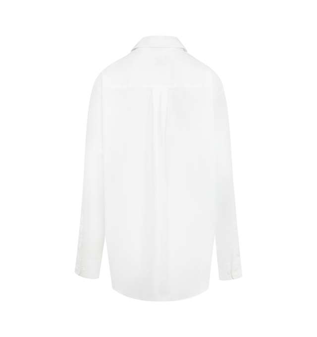 Image 2 of 2 - WHITE - COMME SI La Shirt Classica featuring front button closure, buttoned cuffs, poplin fabric and classic collar. 100% cotton. Made in USA.