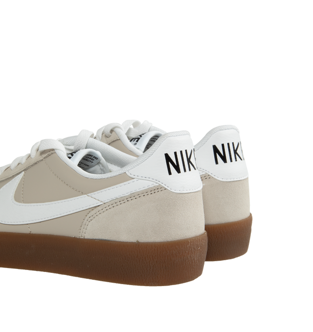 Image 3 of 5 - NEUTRAL - NIKE KILLSHOT 2 has a combination of soft suede  and smooth leather with a perfect sheen that adds depth and durability. The rubber gum sole adds a retro look and durable traction and there is a "NIKE" on the heel and bold Swoosh. 