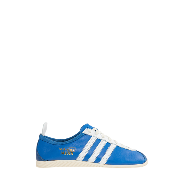 Image 1 of 5 - BLUE - ADIDAS Japan Sneaker featuring low-profile T-toe, regular fit, lace closure, leather upper, leather lining and rubber outsole. Unisex style in men's sizing.