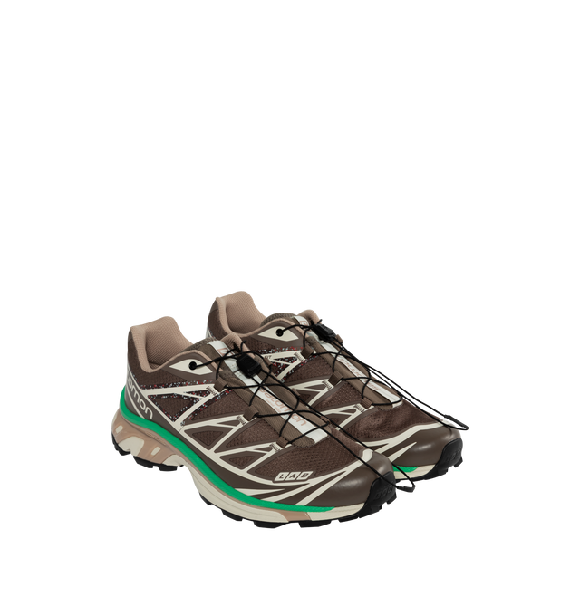 Image 2 of 5 - BROWN - SALOMON XT-6 MINDFUL 2 featuring Quicklace closure with Sensifit technology, padded tongue and collar, logo printed at sides, EndoFit jersey lining and molded OrthoLite footbed. 