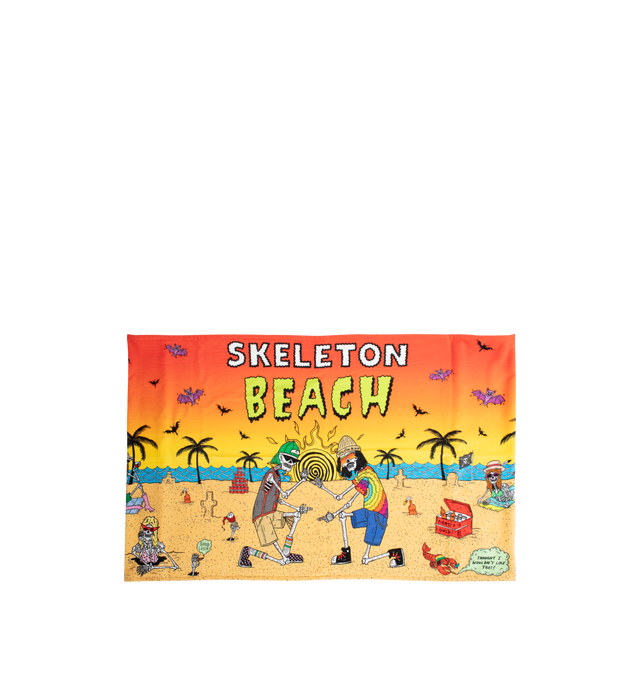 Image 2 of 2 - MULTI - GALLERY DEPT. Skeleton Beach Towel featuring graphic print throughout.