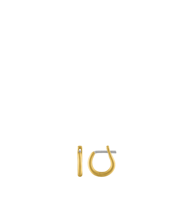 Image 3 of 3 - GOLD - Prounis Hook Earrings are handcrafted from 22K yellow gold with 18K white gold posts. Inspired by an ancient hook closure, they feature a tapered sculptural silhouette with a hidden hinge for everyday wear. Dimensions: 16 mm. Handmade in New York. For personal consultation and detailed information about jewelry, please contact our dedicated stylist team at personalshopping@hirshleifers.com.This item may be restricted for online purchase to international clients. For assistance purchasi