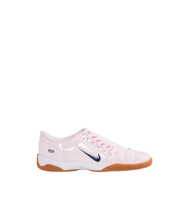 Image 1 of 5 - PINK - NIKE Total 90 Sneaker featuring authentic soccer style, original quilted upper, asymmetrical lacing, synthetic leather upper with Total 90 logos on each side, rubber outsole and padded collar.