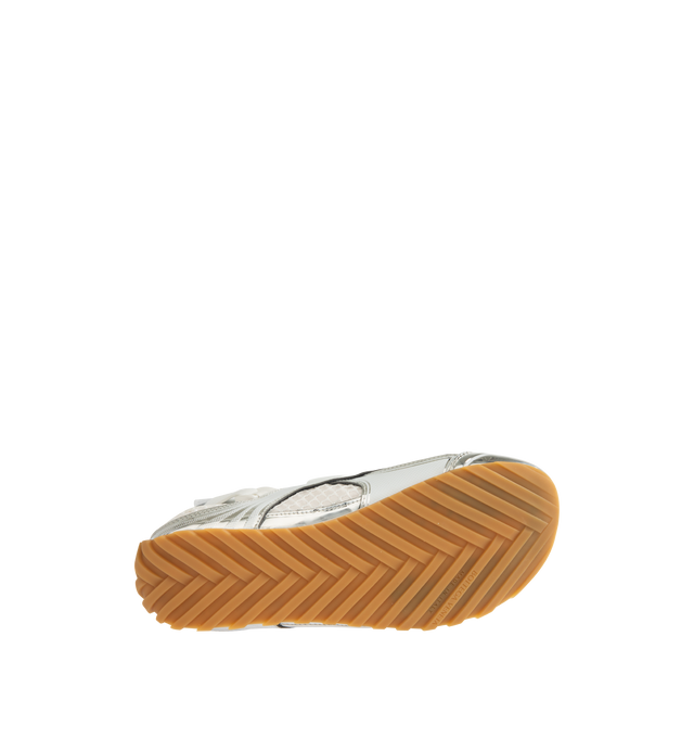 Image 4 of 5 - WHITE - BOTTEGA VENETA Orbit Flash Mary-Jane Sneaker featuring lightweight technical fabric and mesh and rubber outsole. Thermoplastic polyurethane, polyamide, polyurethane, polyester, elastane. Made in Italy.