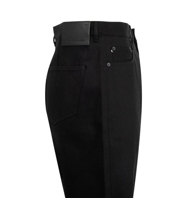Image 3 of 3 - BLACK - Rick Owens DRKSHDW Geth Cutoff Shorts feature a cut off silhouette, five pocket style, belt loops and zip fly. 100% cotton.