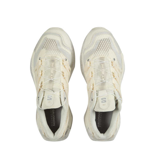 Image 5 of 5 - WHITE - SALOMON XT PU.RE Advanced Sneakers featuring bonded trim throughout, Quicklace closure, padded tongue and collar and mesh lining. Upper: textile. Sole: rubber. Made in Viet Nam. 