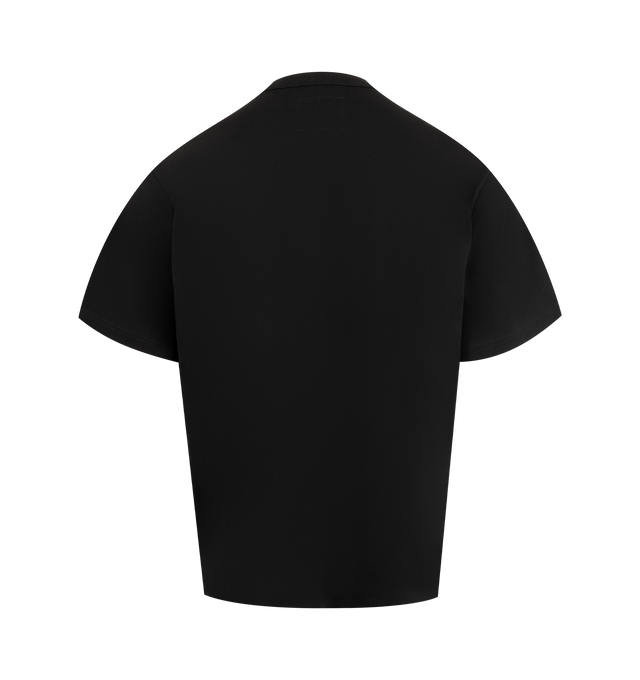 Image 2 of 3 - BLACK - SACAI X CARHARTT WIP Short-Sleeve Cotton-Jersey T-Shirt featuring relaxed fit, crew neck, ribbed trim at neck, short sleeves, patch pocket at chest and logo appliqu at chest pocket. 100% cotton.