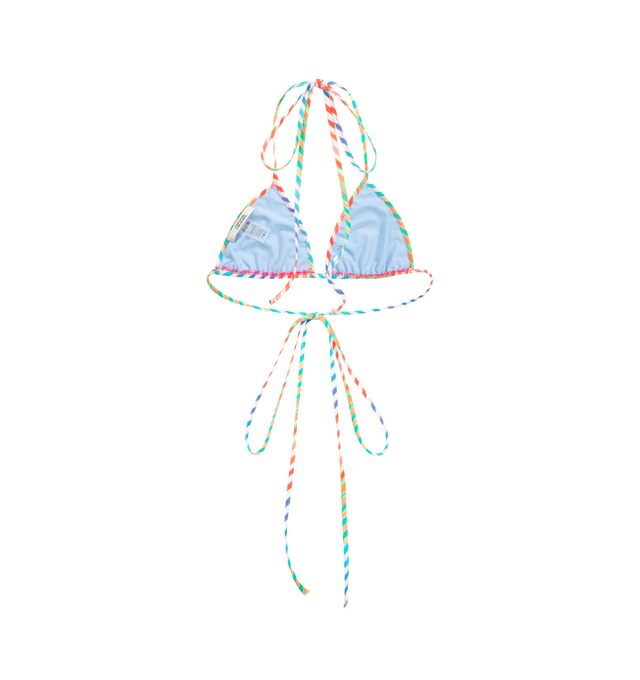 Image 2 of 2 - MULTI - CHRISTOPHER JOHN ROGERS Crayon Stripe String Bikini Top featuring triangle top, stripes throughout and tie neck and back closure.