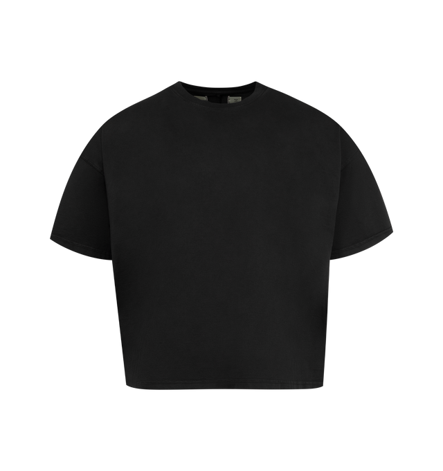 Image 1 of 2 - BLACK - NVL-GARDE Tee Shirt featuring crew neck, short sleeves and cropped length.