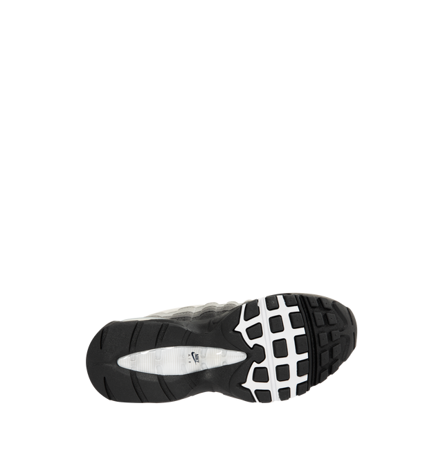 Image 4 of 5 - BLACK - NIKE Air Max 95 OG Sneaker featuring synthetic leather and textiles, visible Max Air cushioning, flex grooves in the midsole and outsole, foam midsole and rubber outsole.