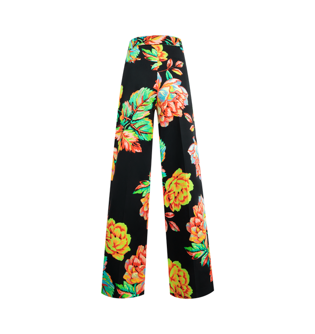 Image 2 of 3 - MULTI - CHRISTOPHER JOHN ROGERS Floral Wide Leg Trouser featuring adjustable belt at waist, zip closure, flat front, wide leg and floral print throughout.